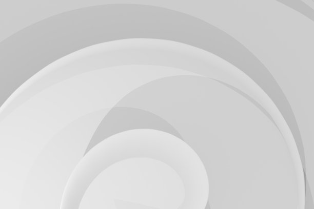 3d白色背景精美的波浪形状作为一个建筑概念，空白的空间为广告，照片墙纸，封面为一个现代城市的主题介绍。三维渲染图片下载
