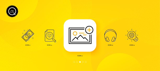 比特币，分析图表和齿轮最小线图标。对于web应用程序，打印。向量图片下载
