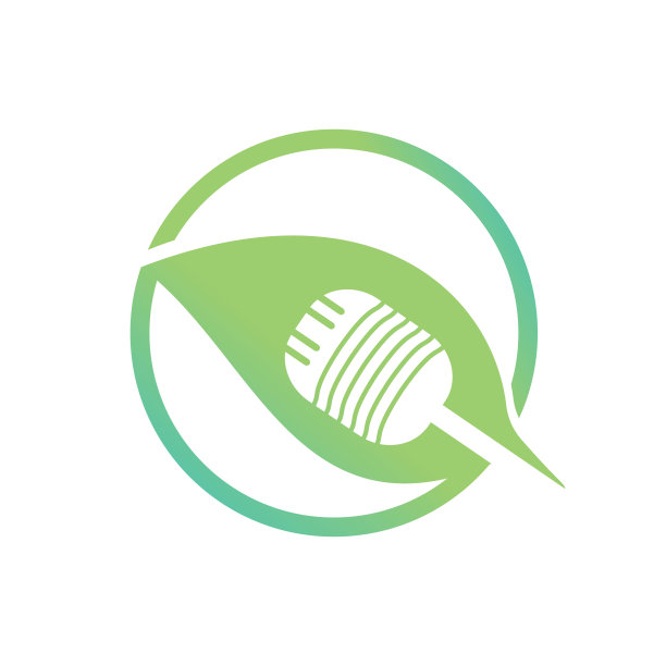 播客树叶自然生态矢量logo设计。图片下载