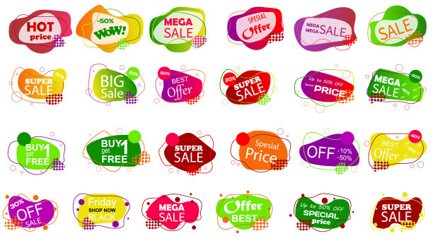 套销售旗帜徽章模板贴纸最好图片下载