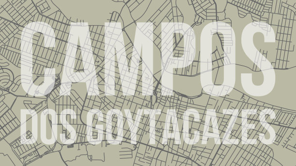 Campos DOS goytacazes地图城市海报水平图片下载