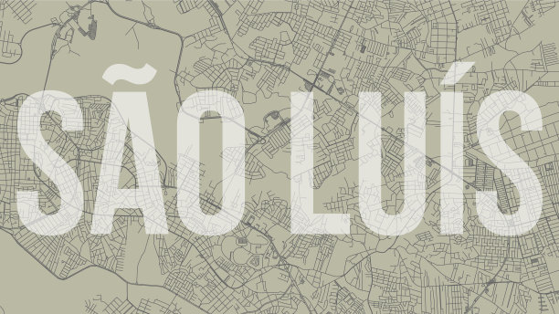 圣路易斯地图城市海报横向背景图片下载