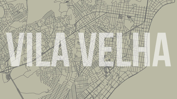 维拉维拉地图城市海报水平背景图片下载