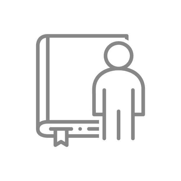 书与男子线图标。读一本书，网上图书馆标志图片下载