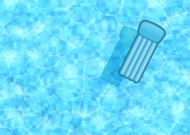 游泳池背景充气浮床图片下载