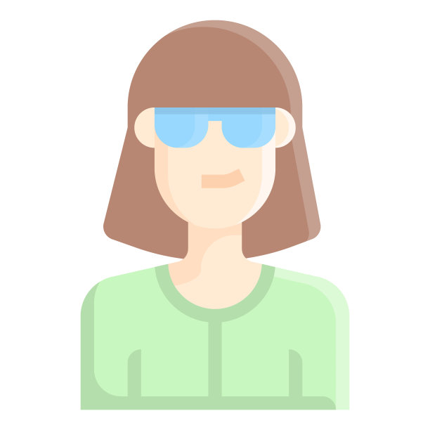 人们偶像女孩眼镜矢量。图片下载