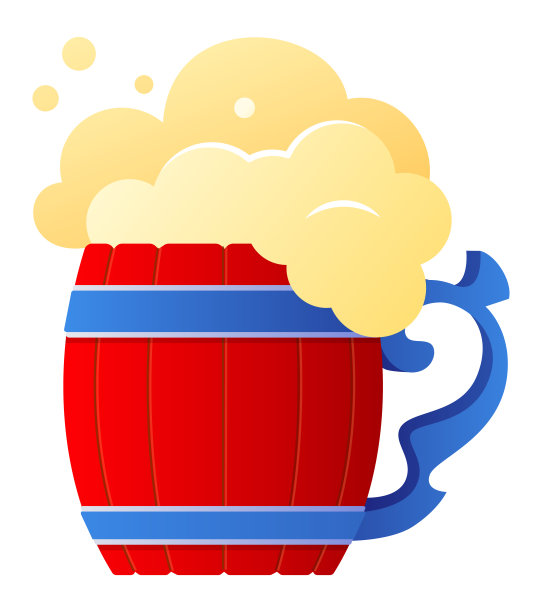 泡沫啤酒-现代平面设计风格单一孤立形象图片下载