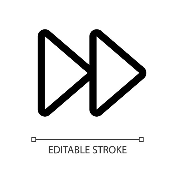 快进白色线性ui图标图片下载