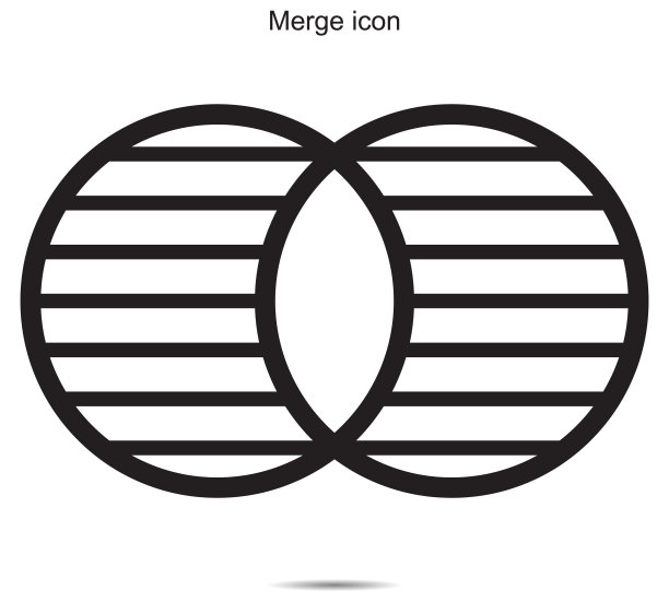 合并图标矢量插图背景图片下载