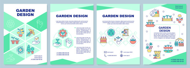 园林绿化设计小册子模板图片下载