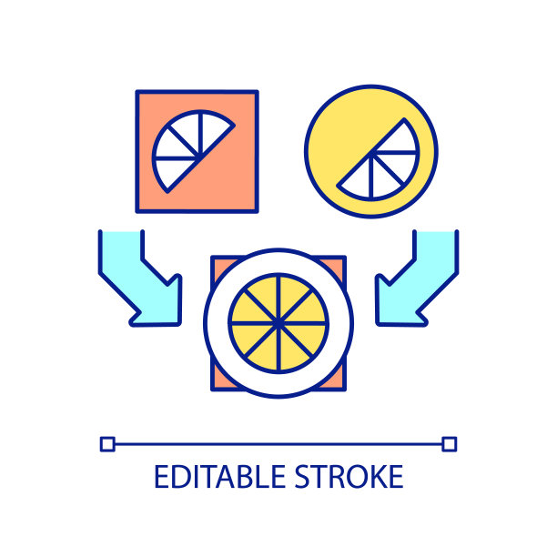 不同的段组合成一个RGB颜色图标图片下载