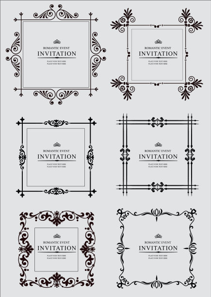 套用黑色装饰边框可作为图片下载