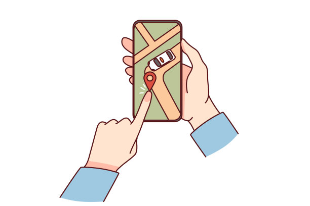 在手机应用程序上追踪出租车图片下载