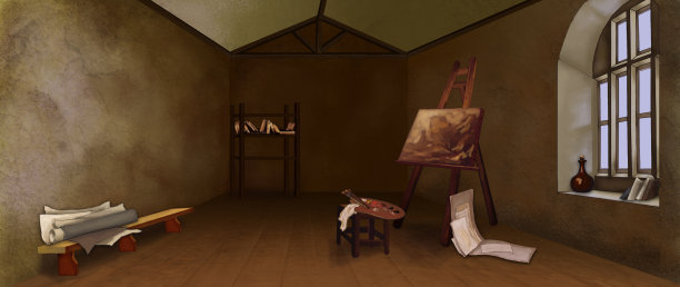 一个贫穷艺术家的工作室图片下载