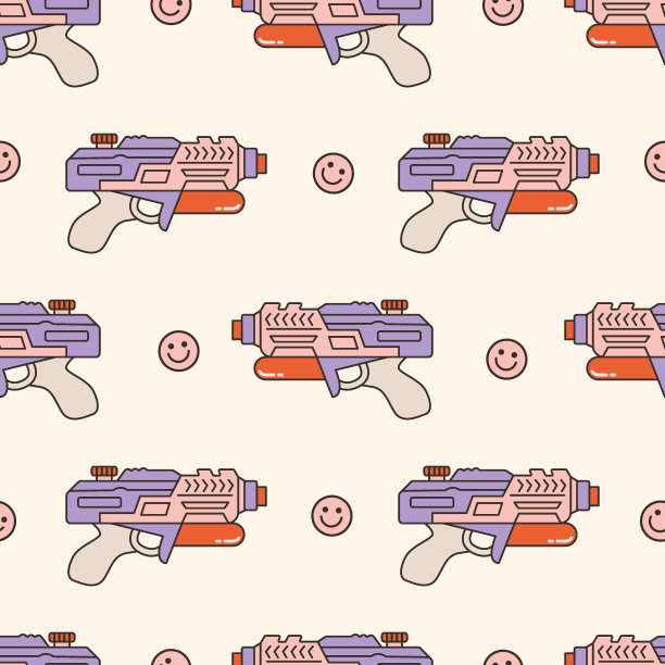 无缝矢量模式，90年代水枪给孩子们图片下载