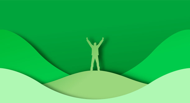 剪纸商人在山上武装图片下载