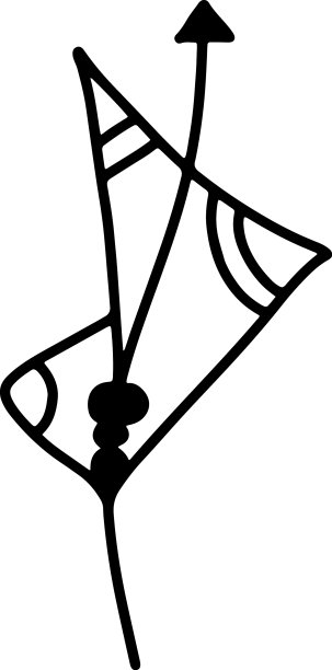 用黑色和白色的箭头和帆涂鸦图片下载