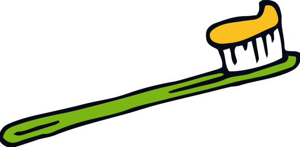 绿色牙膏牙刷图片下载