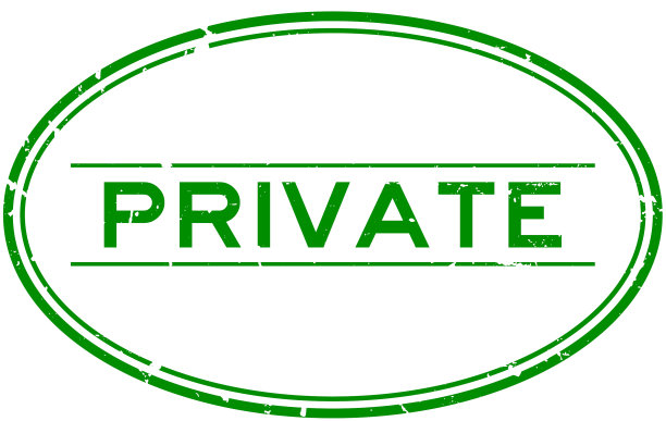 Grunge绿色私人字椭圆形橡胶印章图片下载