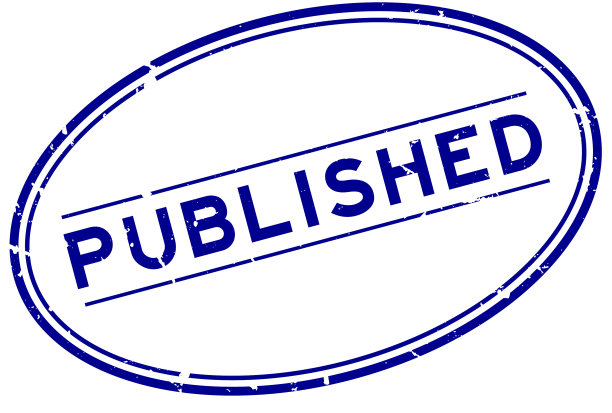 Grunge蓝字出版椭圆形橡胶印章印章图片下载