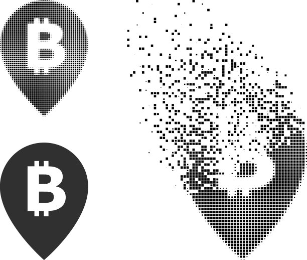 消失的点状和原始比特币地图图片下载