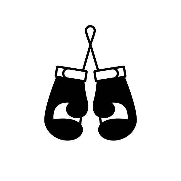 拳击手套图标孤立在白色图片下载