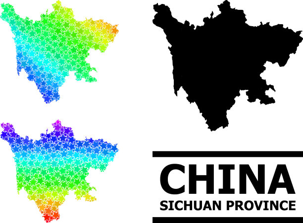 光谱彩色梯度星图图片下载