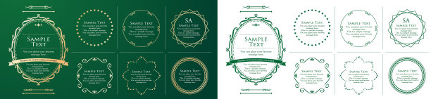 时尚的框架。设计模板。一副华丽的额头。图片下载