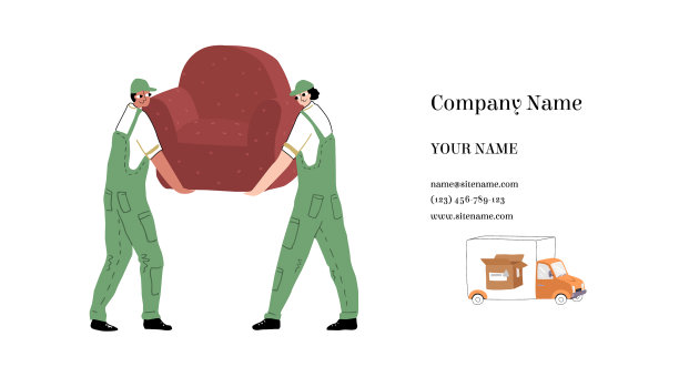 一张员工名片，货物运输图片下载