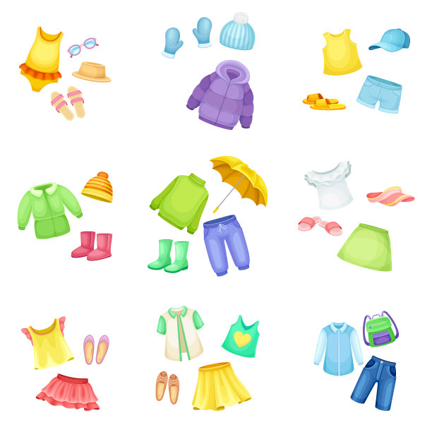 季节性的休闲服装引领了孩子们的服装时尚图片下载