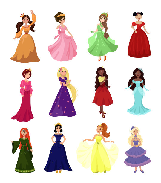 一套卡通公主图片下载