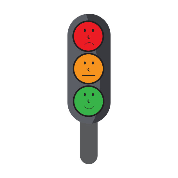 交通灯标志图标符号，以规范车辆行驶方式图片下载