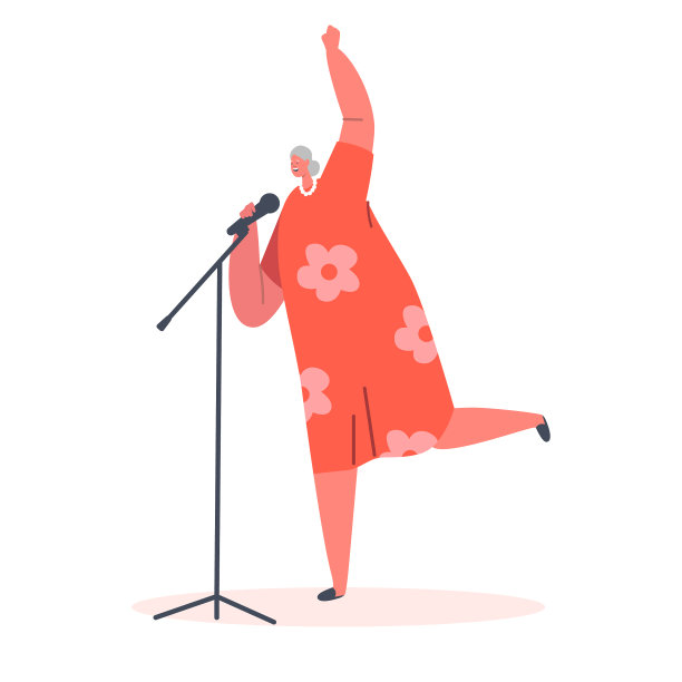 奶奶在卡拉ok唱歌的老奶奶图片下载