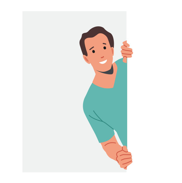 年轻的微笑着好奇的男性性格窥视图片下载