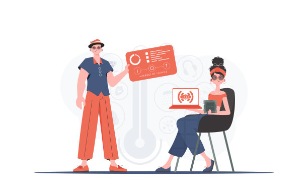 物联网团队。物联网和自动化概念。适合做演讲和网站。矢量插图。图片下载