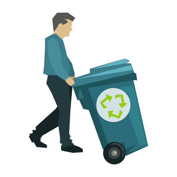 男子回收站剪辑艺术图片下载