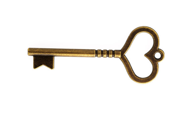 白色背景的心形键图片下载