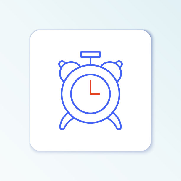 线路闹钟图标隔离在白色背景图片下载