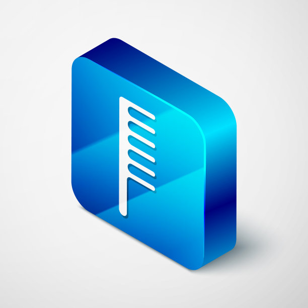 等距梳子图标孤立在灰色图片下载