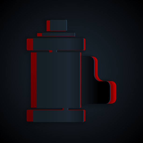 剪纸相机古董胶卷卷墨盒图标图片下载