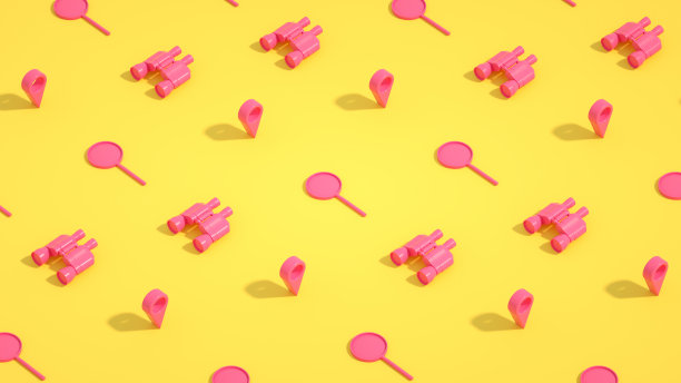 假日旅游目的地黄色背景，导航定位Pin，等距投影图片下载