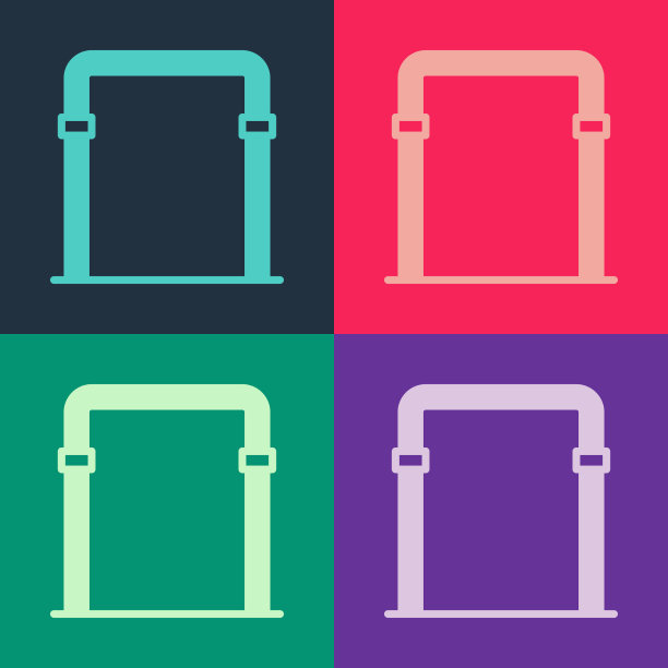 波普艺术运动单杠图标孤立上图片下载