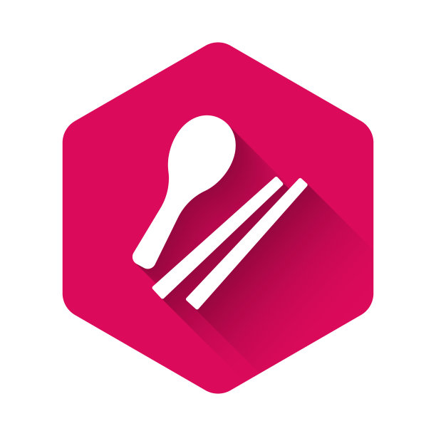 白色食物筷子图标孤立与长图片下载