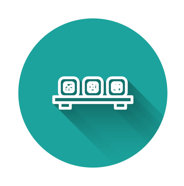 白线寿司在砧板图标孤立图片下载