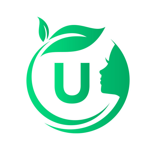 美容spa logo上字母u模板u字母图片下载