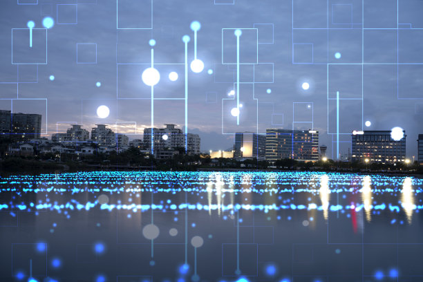 现代城市网络的概念与质点图片下载