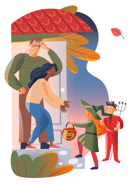 万圣节全家节日快乐爸爸妈妈图片下载