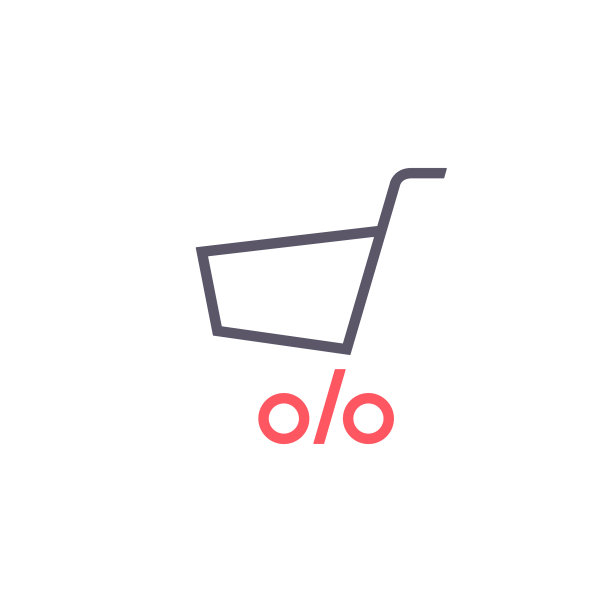 购物车与百分比图标销售符号图片下载