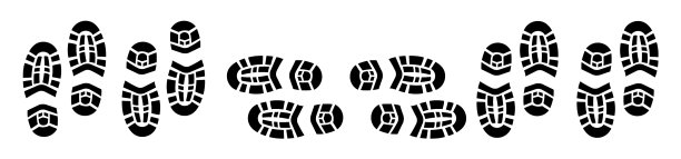 鞋径轨道图标平集图片下载