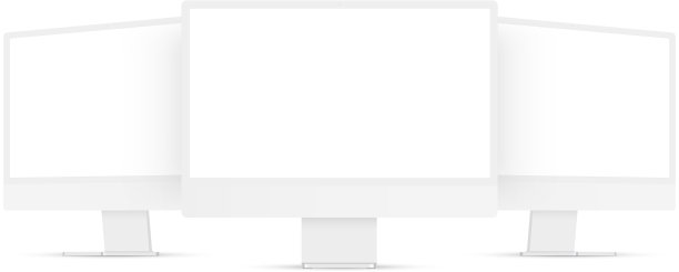 克雷电脑显示器正面和侧面的模型图片下载